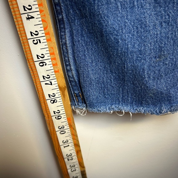 Abercrombie & Fitch the 90s Straight Mid Rise Curve Love Blue Jeans 31/12x 29 - Picture 8 of 14